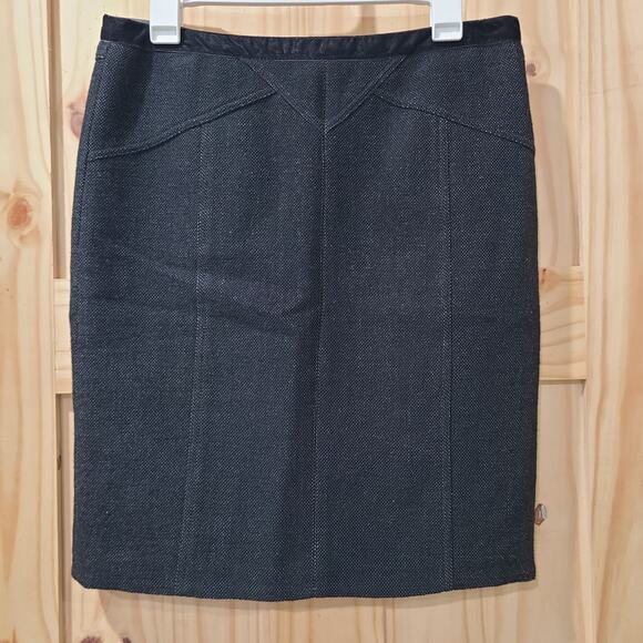 Marc By Marc Jacobs Dresses & Skirts - Marc by Marc Jacobs Wool Blend Velvet Waistline Pencil Skirt Zip Back Size 8